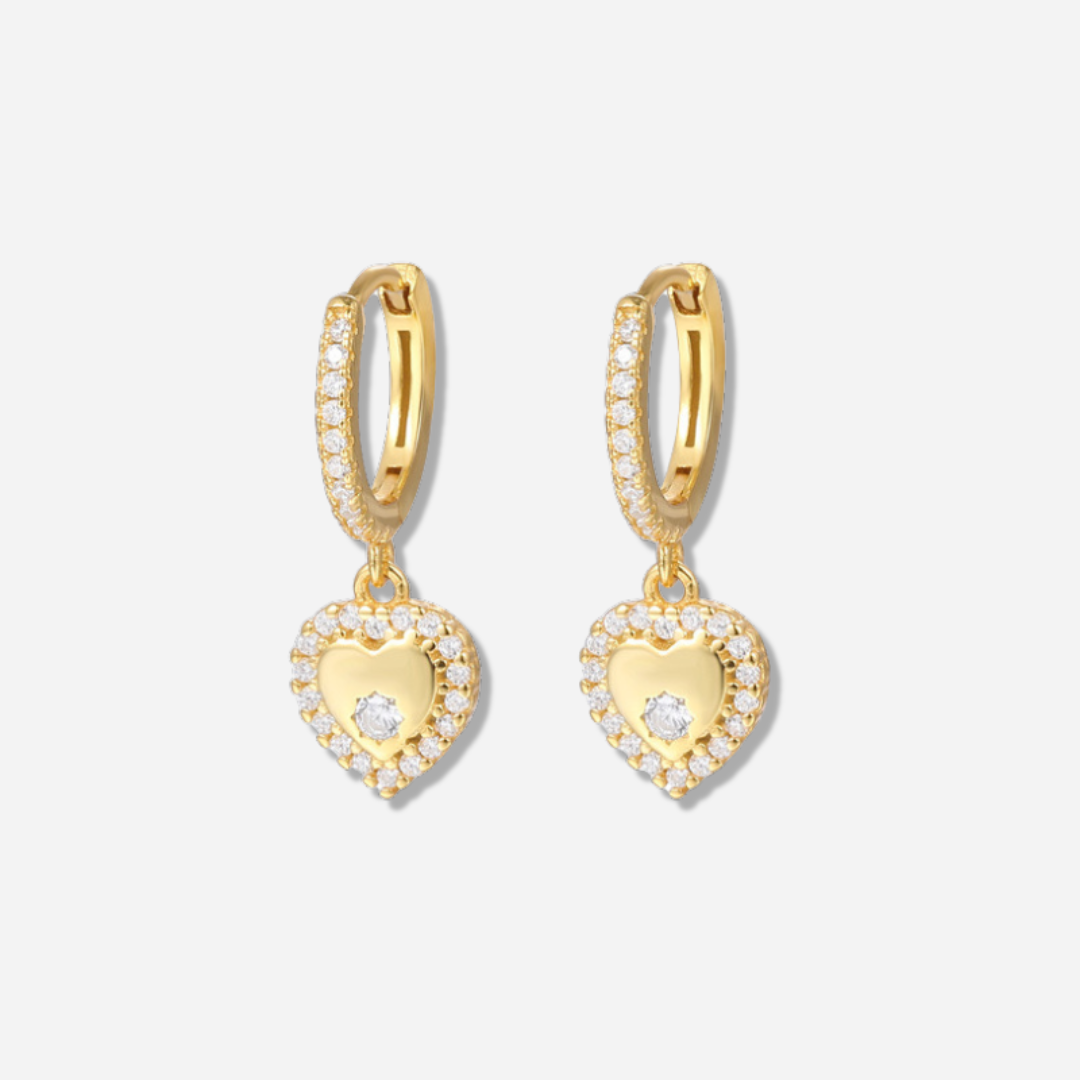 Amy Heart Drop Earrings  Drop Earrings J’Adore Jewelry