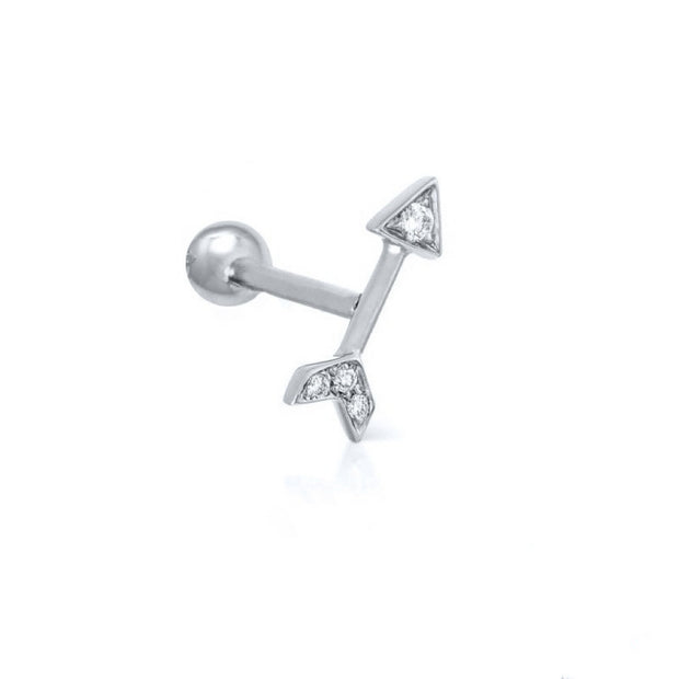 A stylish silver Cupid Cartilage Earring with Zirconia.