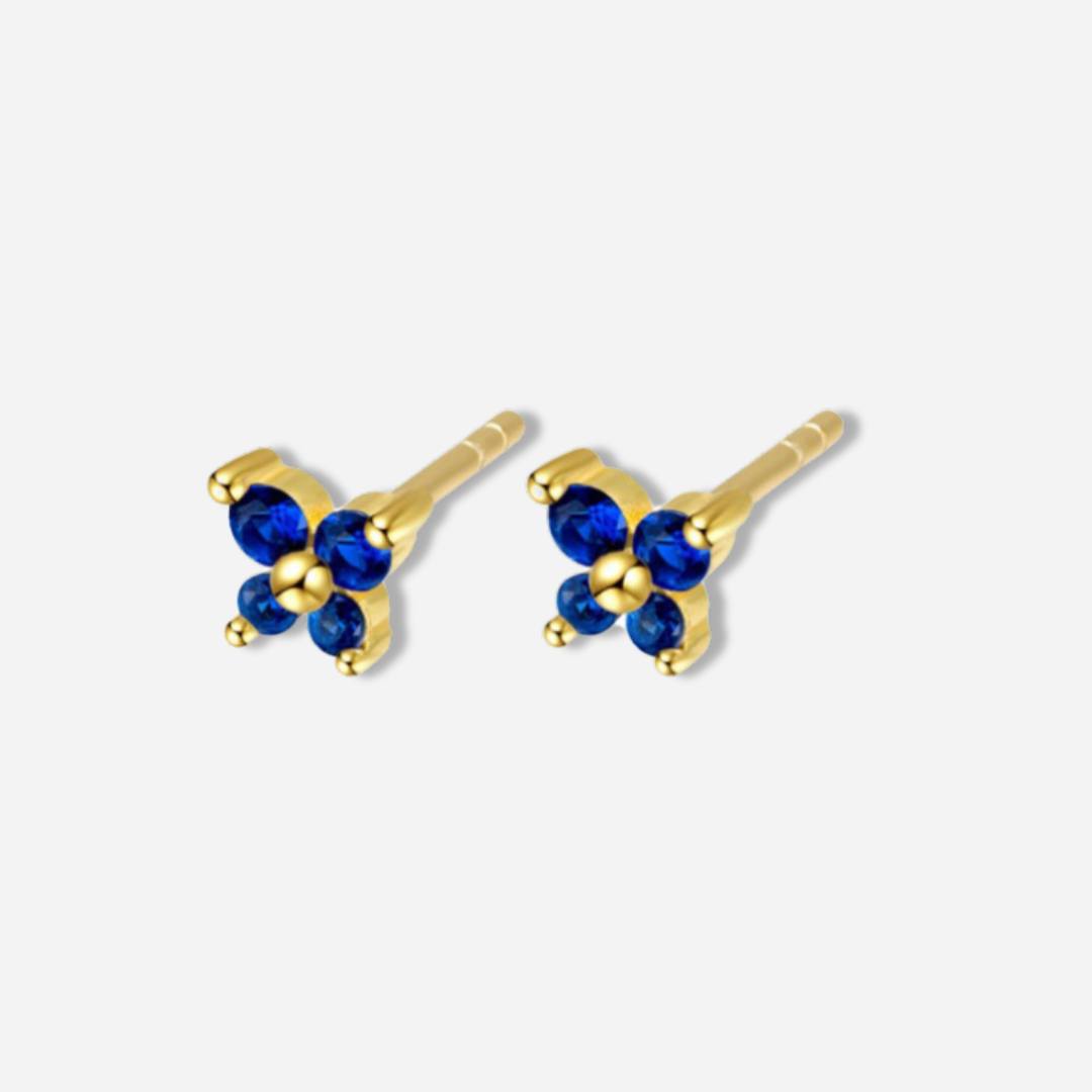 Amani Birthstones Butterfly Stud Earrings  Stud Earrings J’Adore Jewelry September-Blue-Spinel