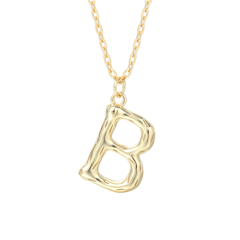 Kaia Bubble Initial Letter Necklace  Pendant Necklace J’Adore Jewelry