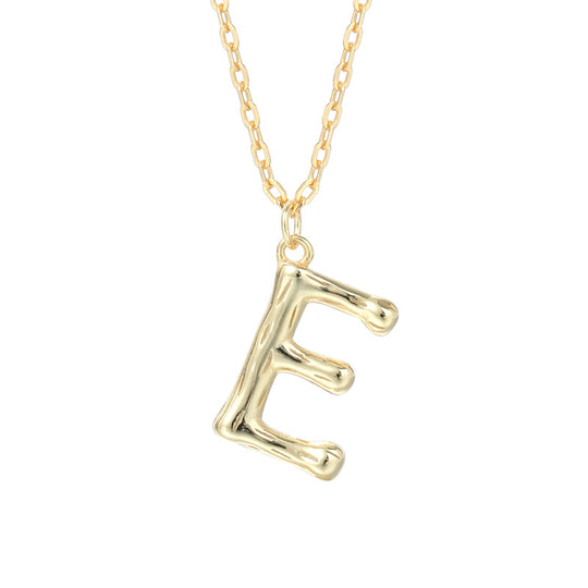 Kaia Bubble Initial Letter Necklace  Pendant Necklace J’Adore Jewelry