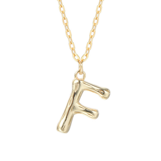 Kaia Bubble Initial Letter Necklace  Pendant Necklace J’Adore Jewelry