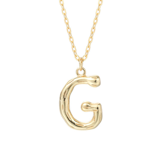 Kaia Bubble Initial Letter Necklace  Pendant Necklace J’Adore Jewelry