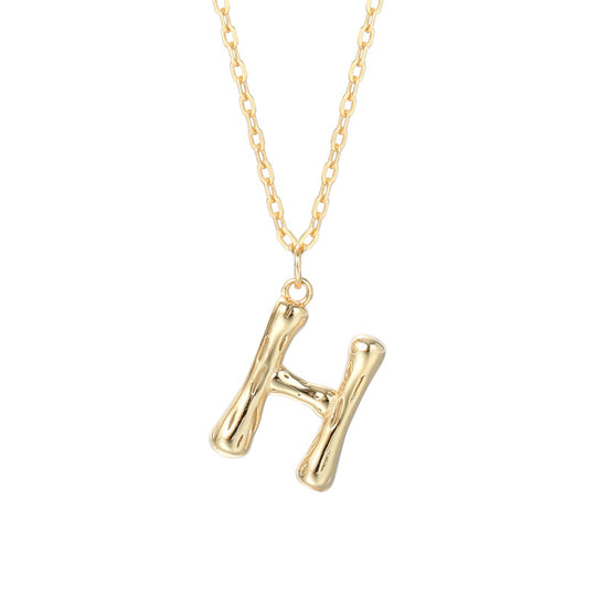 Kaia Bubble Initial Letter Necklace  Pendant Necklace J’Adore Jewelry