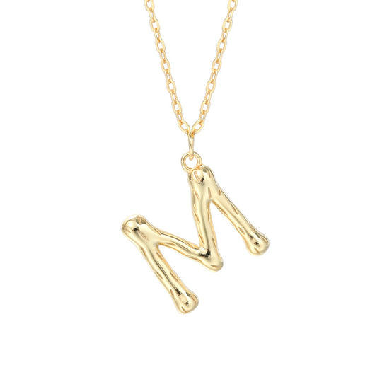 Kaia Bubble Initial Letter Necklace  Pendant Necklace J’Adore Jewelry