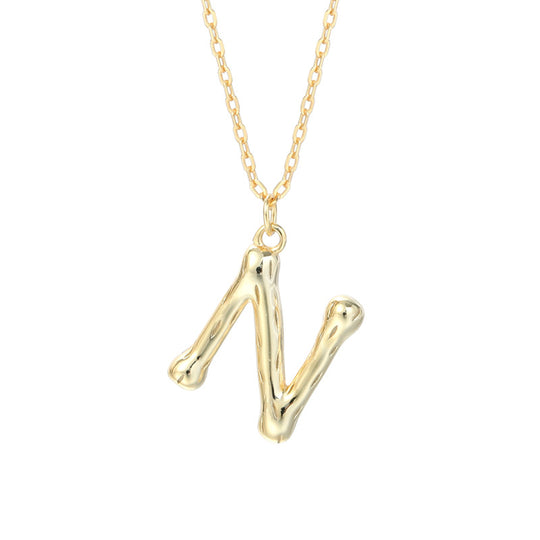 Kaia Bubble Initial Letter Necklace  Pendant Necklace J’Adore Jewelry