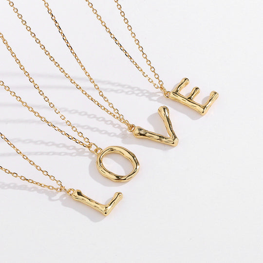 Kaia Bubble Initial Letter Necklace  Pendant Necklace J’Adore Jewelry