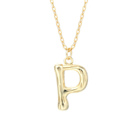 Kaia Bubble Initial Letter Necklace  Pendant Necklace J’Adore Jewelry