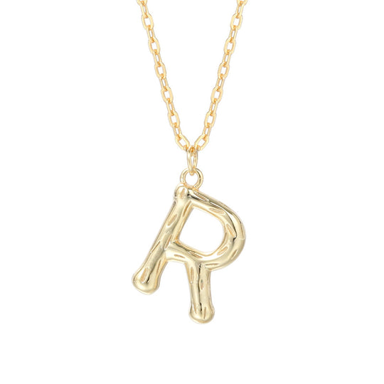 Kaia Bubble Initial Letter Necklace  Pendant Necklace J’Adore Jewelry