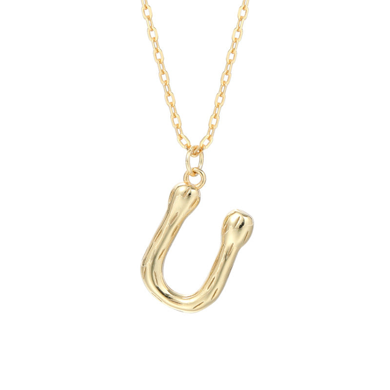 Kaia Bubble Initial Letter Necklace  Pendant Necklace J’Adore Jewelry