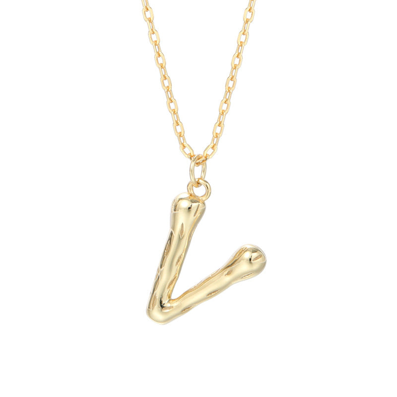 Kaia Bubble Initial Letter Necklace  Pendant Necklace J’Adore Jewelry