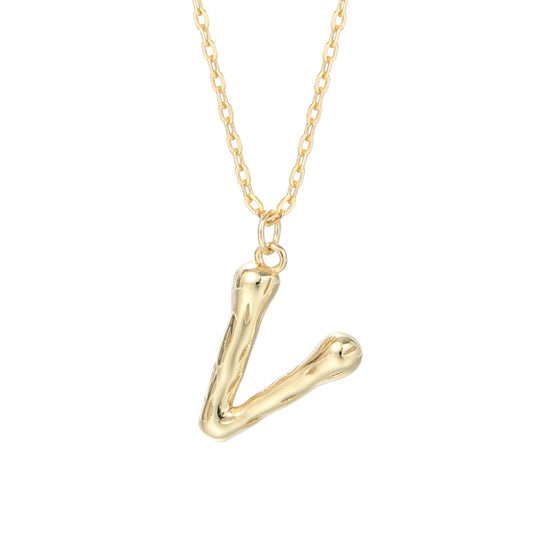 Kaia Bubble Initial Letter Necklace  Pendant Necklace J’Adore Jewelry