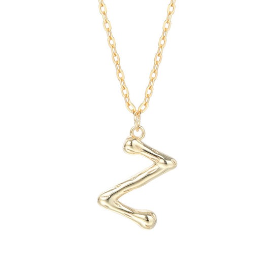 Kaia Bubble Initial Letter Necklace  Pendant Necklace J’Adore Jewelry