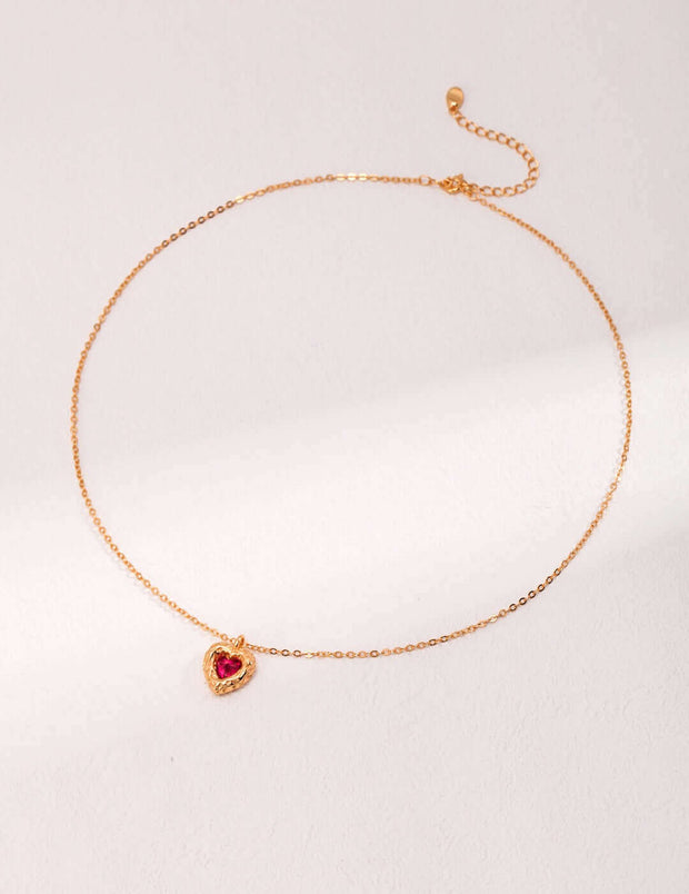 Ruby Fearless Heart Necklace