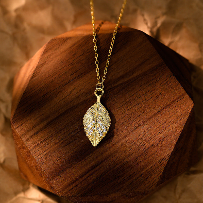 Dawn Leaf Pendant Necklace   J’Adore Jewelry