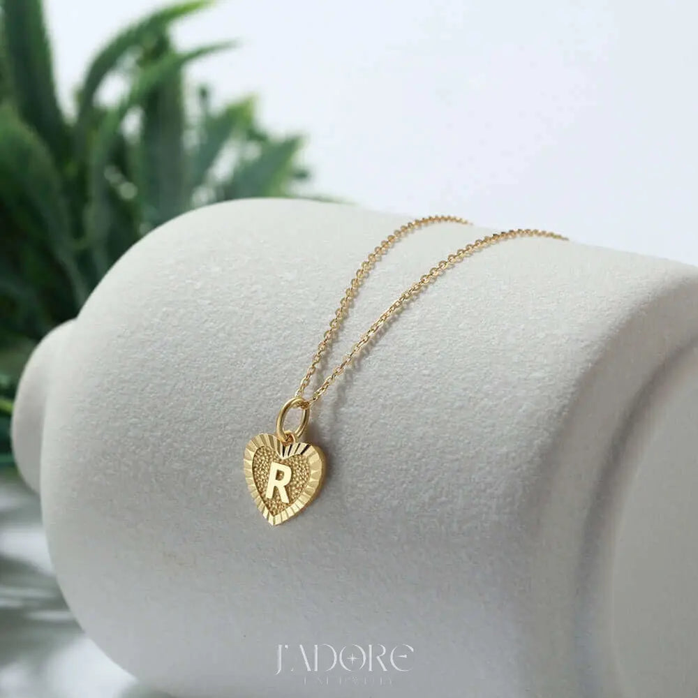 Emma Love Initial Necklace - J’Adore Jewelry