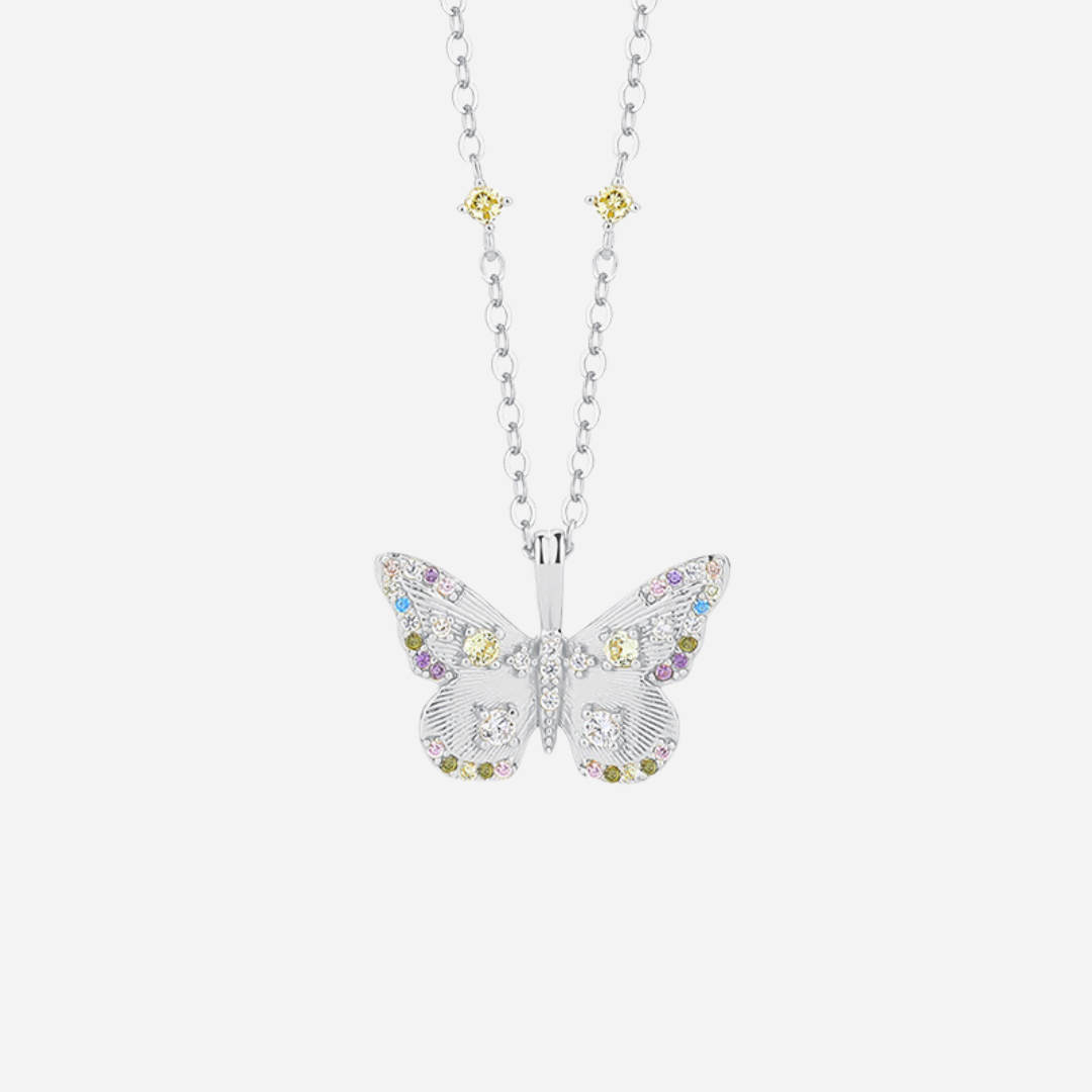 Eos Butterfly Pendant Necklace  Pendant Necklace J’Adore Jewelry Silver