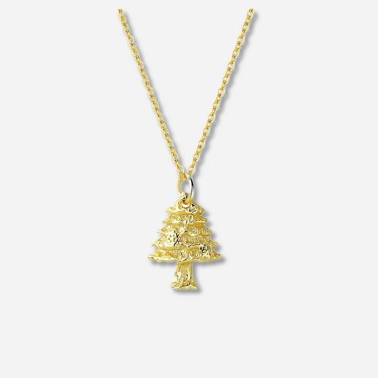 Golden Christmas Tree Pendant Neclace  Pendant Necklace J’Adore Jewelry