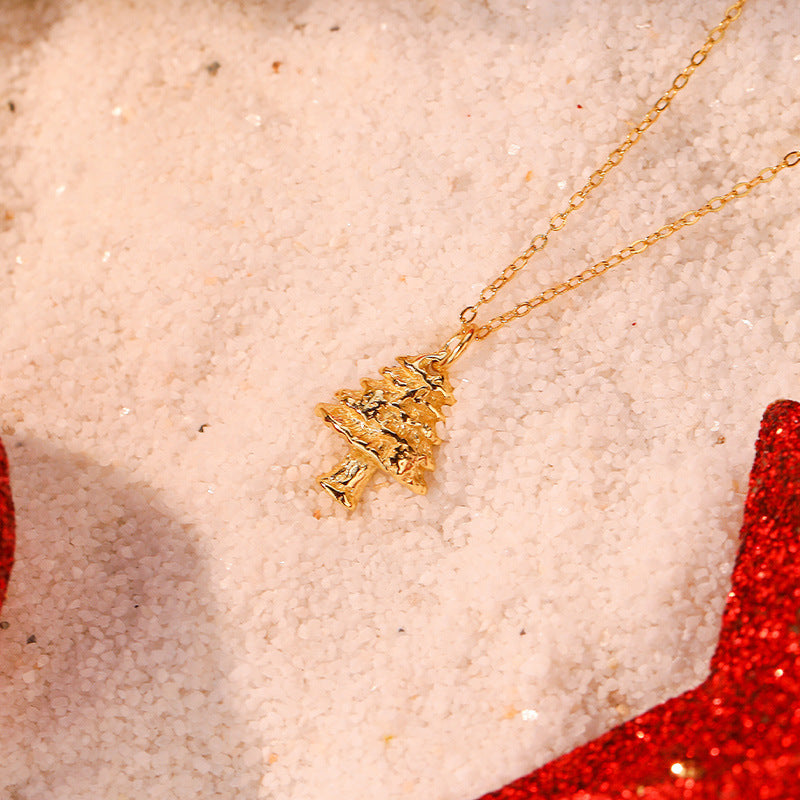 Golden Christmas Tree Pendant Neclace  Pendant Necklace J’Adore Jewelry