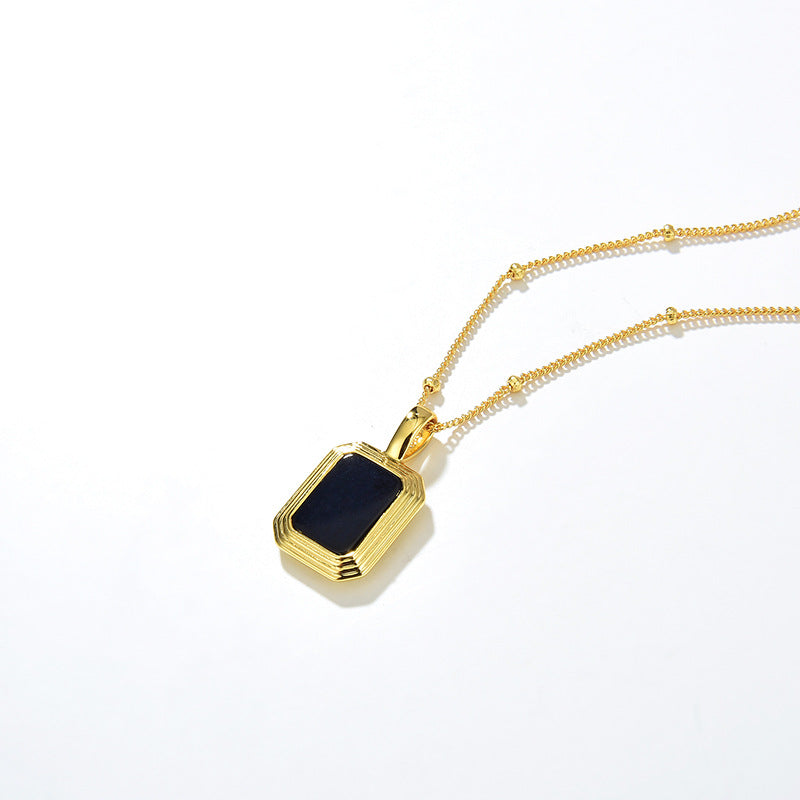 Micah Square Pendant Necklace  Pendant Necklace J’Adore Jewelry