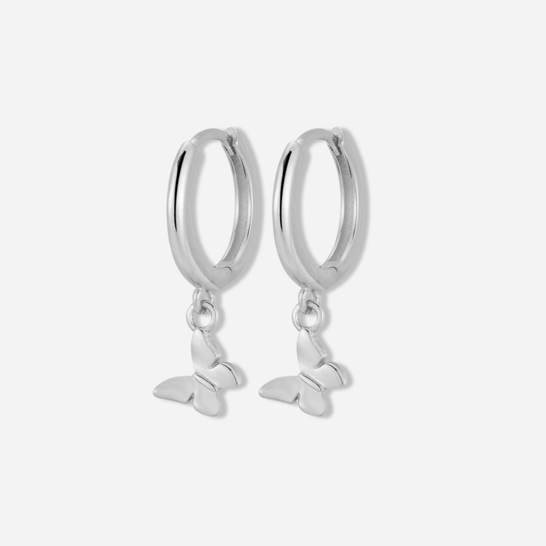 Nyssa Butterfly Drop Earrings  Drop Earrings J’Adore Jewelry Silver