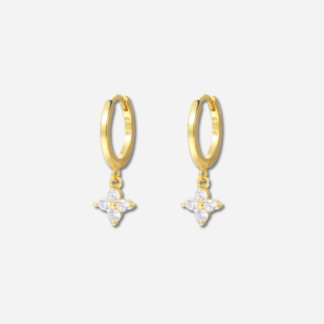 Triss Clover Drop Earrings  Drop Earrings J’Adore Jewelry Gold