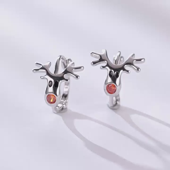 Reindeer Hoop Earrings