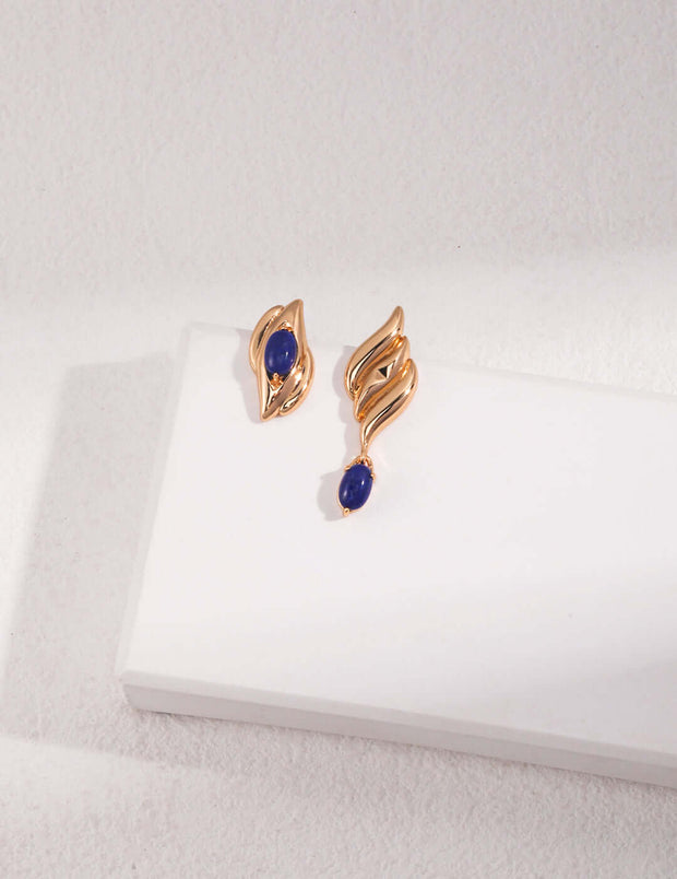 A pair of Lazurite Antiquity Earrings, crafted in 18K Gold Vermeil.
